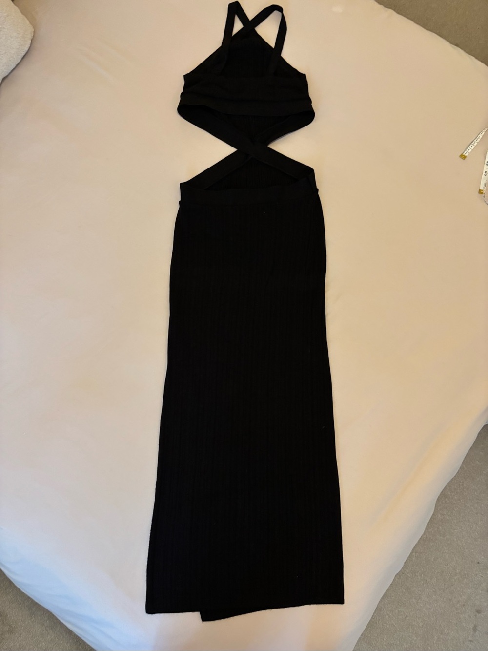 Strappy Black Cutout Maxi Dress